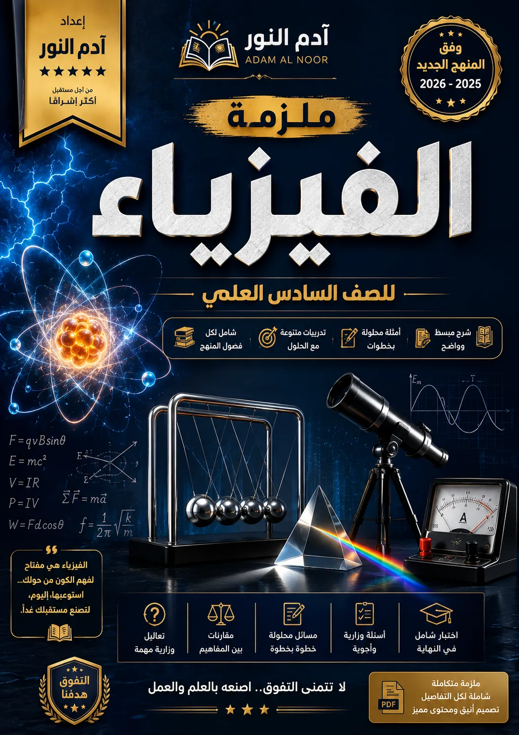ملزمة فيزياء للسادس العلمي